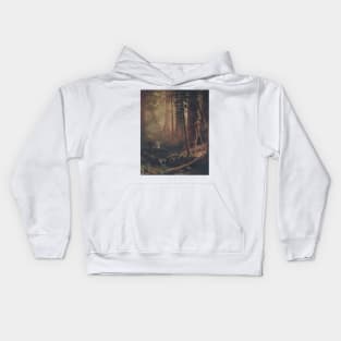 Giant Redwood Trees of California by Albert Bierstadt Kids Hoodie